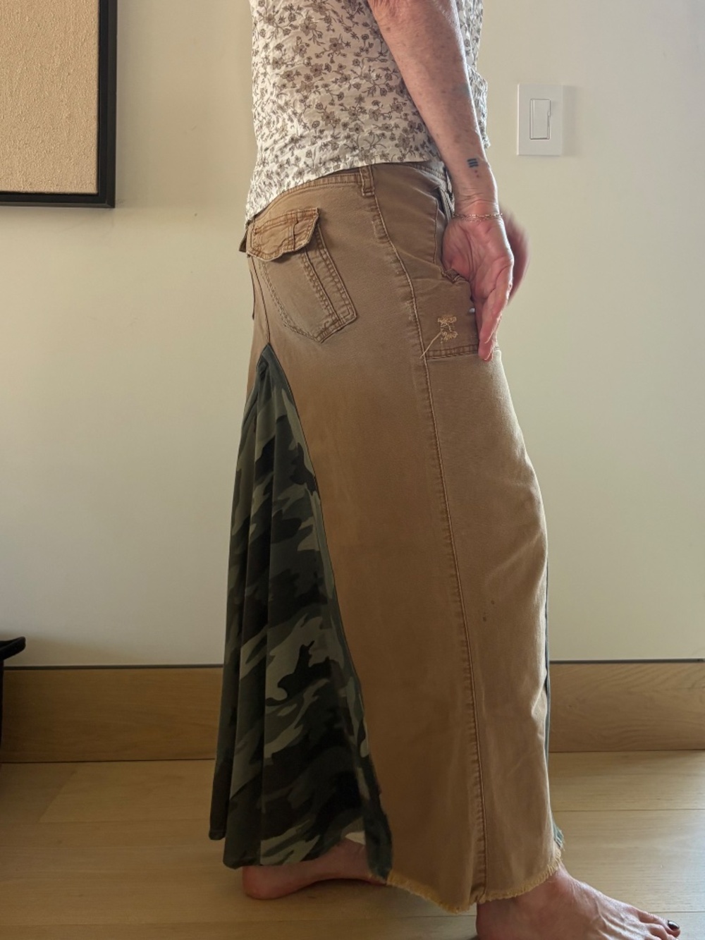 Vintage Pilcro trouser with a camo soft insert . - Picture 3 of 4